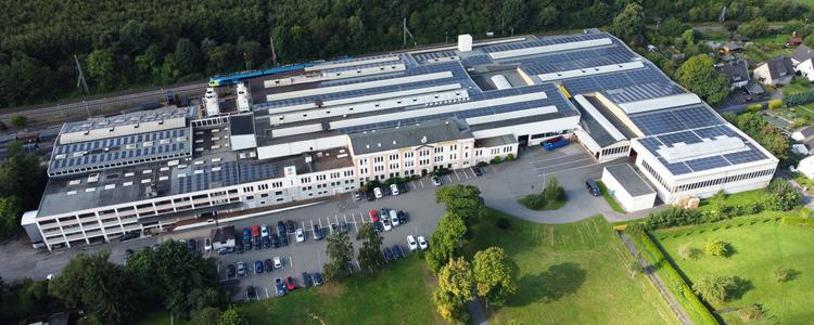 Luftbild des Firmengeländes Lippische Eisen GmbH in Detmold